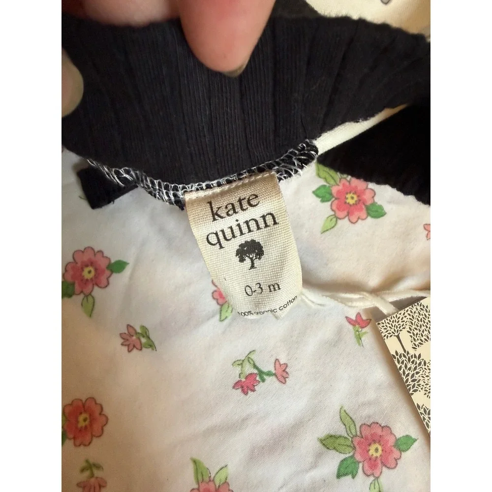 Kate Quinn Dragon Cloud Organic Cotton Bummies Bloomers Black Cream 0-3M NWT